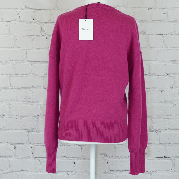 NWT THEORY 100% Cashmere Drop Shoulder Sweater - Picture 3 of 8